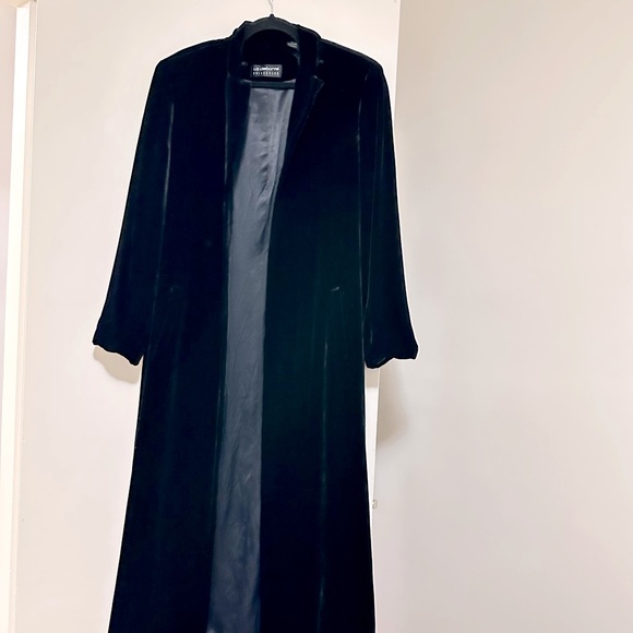 Long Velvet jacket coat - Liz Claiborne / velvet blazer - Picture 2 of 15